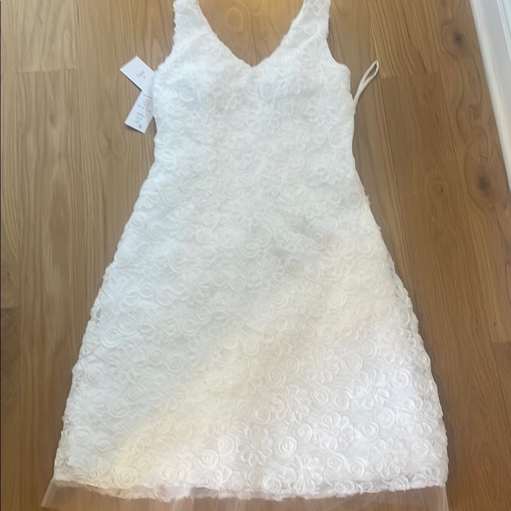 White Floral Lace Dress